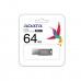ADATA UV350 Flash Drive, Silver, USB3.2, 64GB