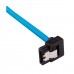 Corsair Premium Sleeved SATA Cable, Pack of 2, Straight to 90° Angled, 60cm, Blue Corsair Premium Sleeved SATA Cable, Pack of 2, Straight to 90° Angled, 60cm, Blue