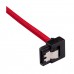 Corsair Premium Sleeved SATA Cable, Pack of 2, Straight to 90° Angled, 30cm, Red