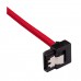 Corsair Premium Sleeved SATA Cable, Pack of 2, Straight to 90° Angled, 60cm, Red