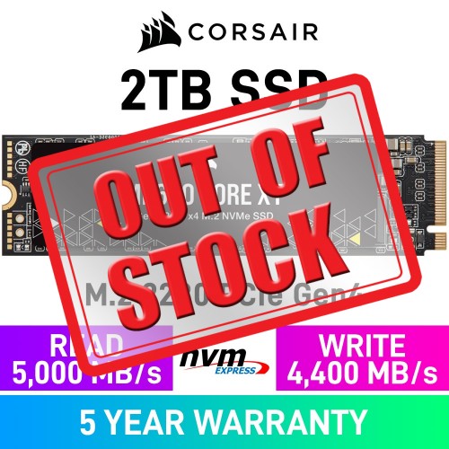 Corsair MP600 CORE XT PCIe Gen4x4 M.2 2280 NVMe SSD — 2TB Corsair MP600 CORE XT PCIe Gen4x4 M.2 2280 NVMe SSD — 2TB