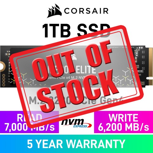 Corsair MP600 ELITE PCIe Gen4x4 M.2 2280 NVMe SSD — 1TB