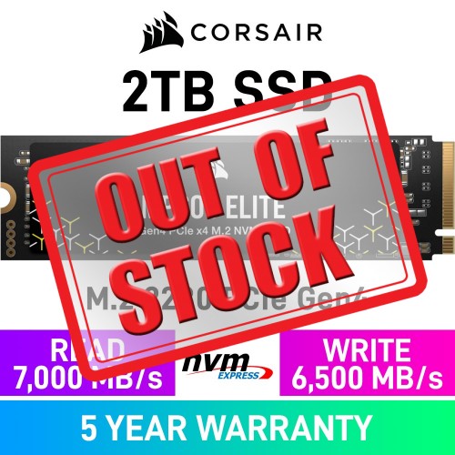 Corsair MP600 ELITE PCIe Gen4x4 M.2 2280 NVMe SSD — 2TB