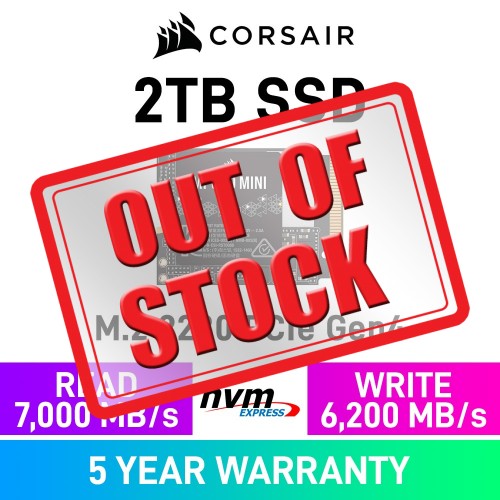 Corsair MP600 MINI Revision 2 PCIe Gen4x4 M.2 2230 NVMe SSD — 2TB Corsair MP600 MINI Revision 2 PCIe Gen4x4 M.2 2230 NVMe SSD — 2TB