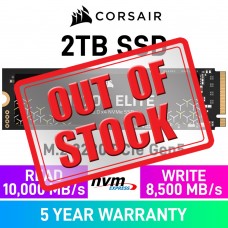 Corsair MP700 ELITE PCIe Gen5x4 M.2 2280 NVMe SSD — 2TB Corsair MP700 ELITE PCIe Gen5x4 M.2 2280 NVMe SSD — 2TB