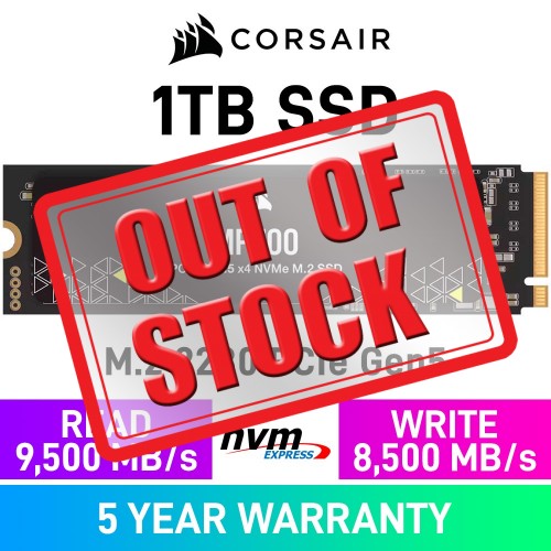 Corsair MP700 PCIe Gen5x4 M.2 2280 NVMe SSD — 1TB Corsair MP700 PCIe Gen5x4 M.2 2280 NVMe SSD — 1TB
