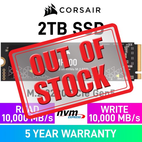 Corsair MP700 PCIe Gen5x4 M.2 2280 NVMe SSD — 2TB Corsair MP700 PCIe Gen5x4 M.2 2280 NVMe SSD — 2TB