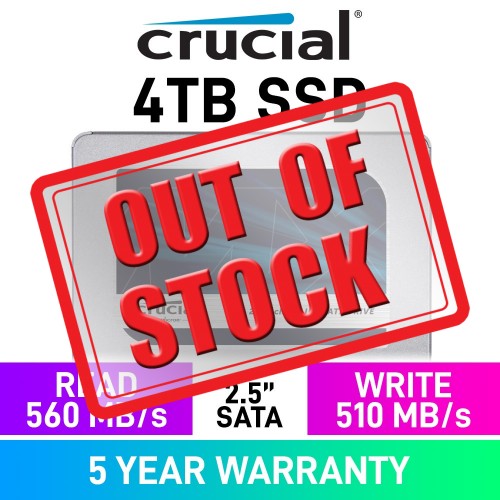 Crucial MX500 2.5" SATA 6Gb/s SSD — 4TB