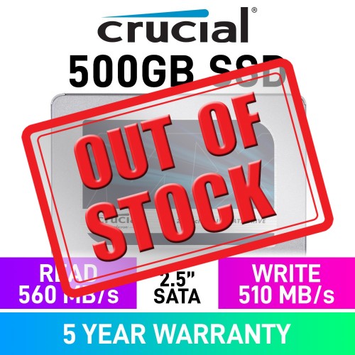 Crucial MX500 2.5" SATA 6Gb/s SSD — 500GB