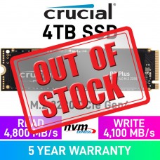 Crucial P3 Plus PCIe Gen4x4 M.2 2280 NVMe SSD — 4TB