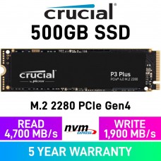 Crucial P3 Plus PCIe Gen4x4 M.2 2280 NVMe SSD — 500GB