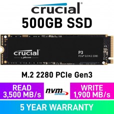 Crucial P3 PCIe Gen3x4 M.2 2280 NVMe SSD — 500GB