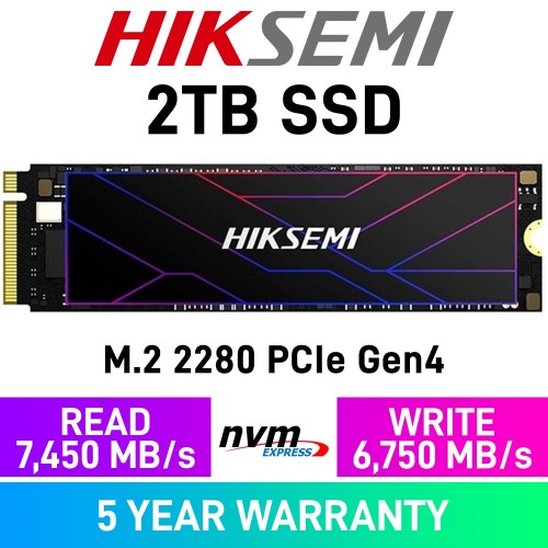 HikSemi FUTURE PCIe Gen4x4 M.2 2280 NVMe SSD — 2TB