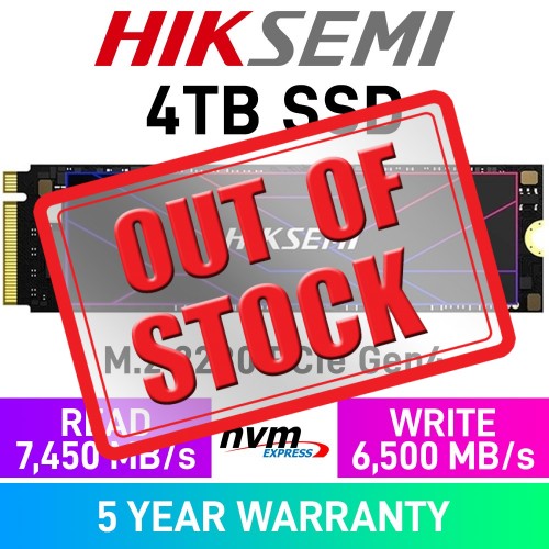 HikSemi FUTURE PCIe Gen4x4 M.2 2280 NVMe SSD — 4TB