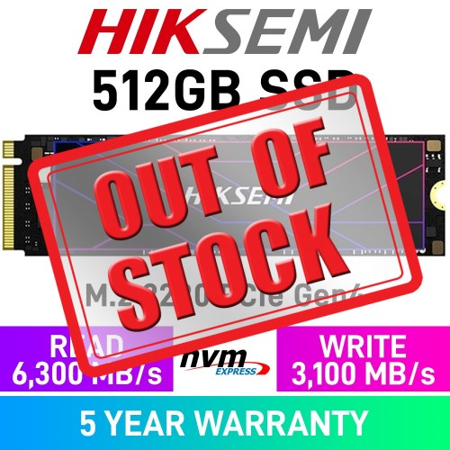 HikSemi FUTURE LITE PCIe Gen4x4 M.2 2280 NVMe SSD — 512GB HikSemi FUTURE LITE PCIe Gen4x4 M.2 2280 NVMe SSD — 512GB
