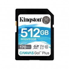 Kingston CANVAS GO! PLUS SDXC UHS-I Class 10 Memory Card — 512GB
