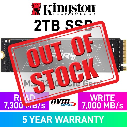 Kingston FURY Renegade PCIe Gen4x4 M.2 2280 NVMe SSD — 2TB