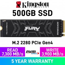 Kingston FURY Renegade PCIe Gen4x4 M.2 2280 NVMe SSD — 500GB