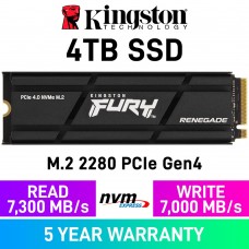 Kingston FURY Renegade PCIe Gen4x4 M.2 2280 NVMe SSD with Heatsink — 4TB