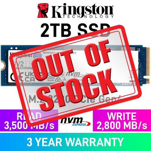 Kingston NV2 PCIe Gen4x4 M.2 2280 NVMe SSD — 2TB