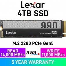 Lexar NM990 PCIe Gen5x4 M.2 2280 NVMe SSD — 4TB Lexar NM990 PCIe Gen5x4 M.2 2280 NVMe SSD — 4TB