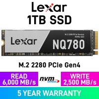 Lexar NQ780 PCIe Gen4x4 M.2 2280 NVMe SSD — 1TB Lexar NQ780 PCIe Gen4x4 M.2 2280 NVMe SSD — 1TB