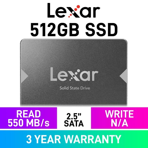 Lexar NS100 2.5" SATA 6Gb/s SSD — 512GB