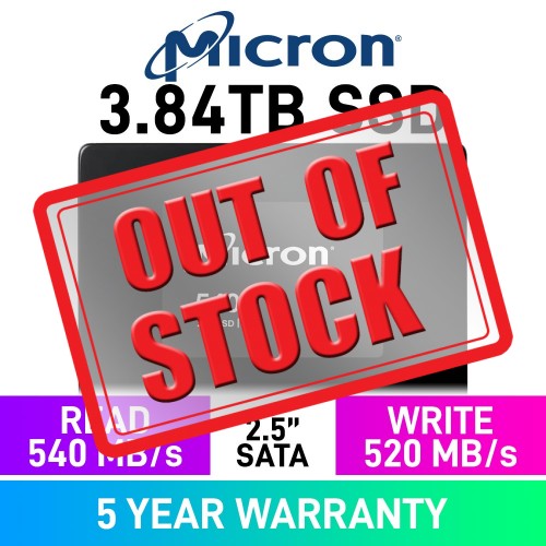 Micron 5400 PRO 2.5" SATA 6Gb/s SSD — 3.84TB