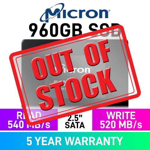 Micron 5400 PRO 2.5" SATA 6Gb/s SSD — 960GB