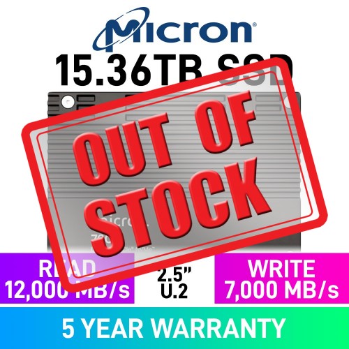 Micron 7600 PRO 2.5" U.2 PCIe Gen5x4 Enterprise SSD — 15.36TB
