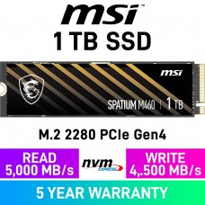 MSI SPATIUM M460 PCIe Gen4x4 M.2 2280 NVMe SSD — 1TB