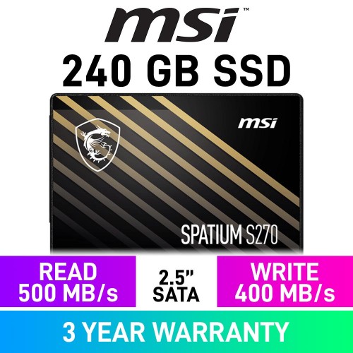 MSI SPATIUM S270 2.5" SATA 6Gb/s SSD — 240GB