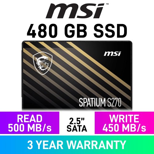 MSI SPATIUM S270 2.5" SATA 6Gb/s SSD — 480GB