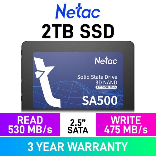 Netac SA500 2.5" SATA 6Gb/s SSD — 2TB