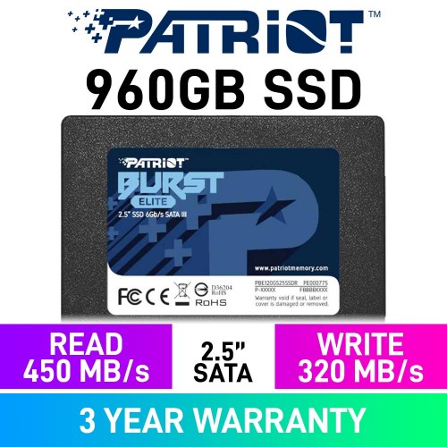 Patriot BURST ELITE 2.5" SATA 6Gb/s SSD — 960 GB