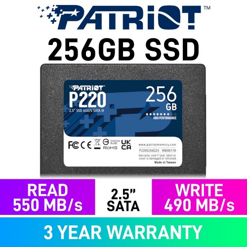 Patriot P220 2.5" SATA 6Gb/s SSD — 256GB
