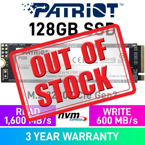 Patriot P300 PCIe Gen3x4 M.2 2280 NVMe SSD — 128GB