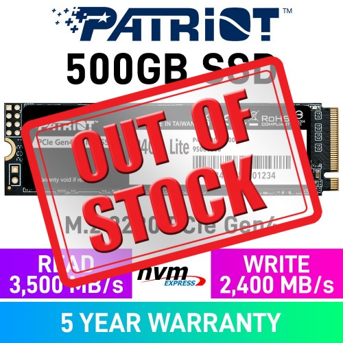 Patriot P400 LITE Gen4x4 M.2 2280 NVMe SSD — 500GB