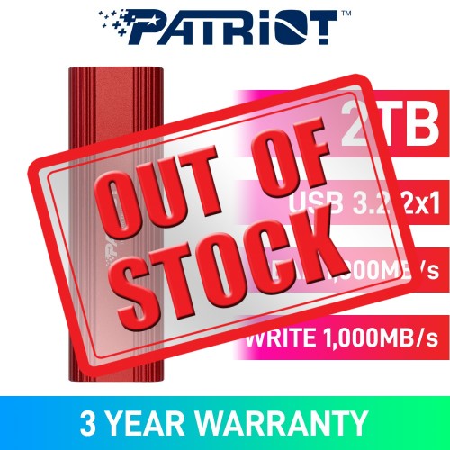 Patriot TRANSPORTER LITE External SSD, USB 3.2 Gen 2 Type-C, Red — 2TB Patriot TRANSPORTER LITE External SSD, USB 3.2 Gen 2 Type-C, Red — 2TB