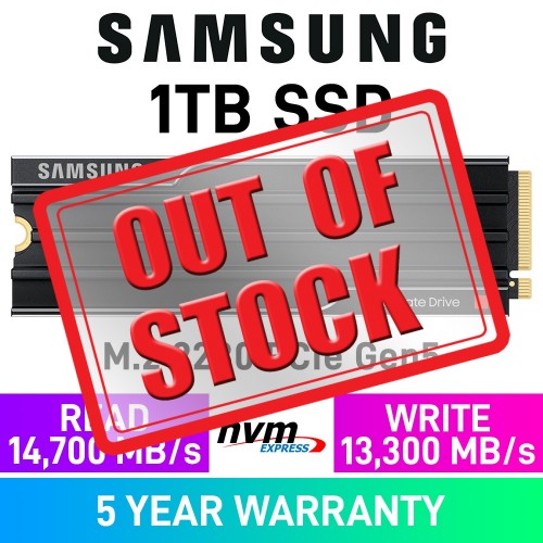 Samsung 9100 PRO PCIe Gen5x4 M.2 2280 NVMe SSD with Heatsink — 1TB Samsung 9100 PRO PCIe Gen5x4 M.2 2280 NVMe SSD with Heatsink — 1TB