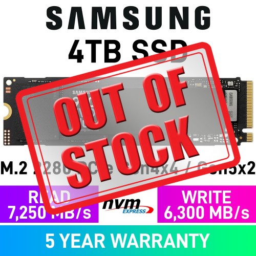 Samsung 990 EVO PLUS Hybrid PCIe Gen4x4 / Gen5x2 M.2 2280 NVMe SSD — 4TB Samsung 990 EVO PLUS Hybrid PCIe Gen4x4 / Gen5x2 M.2 2280 NVMe SSD — 4TB
