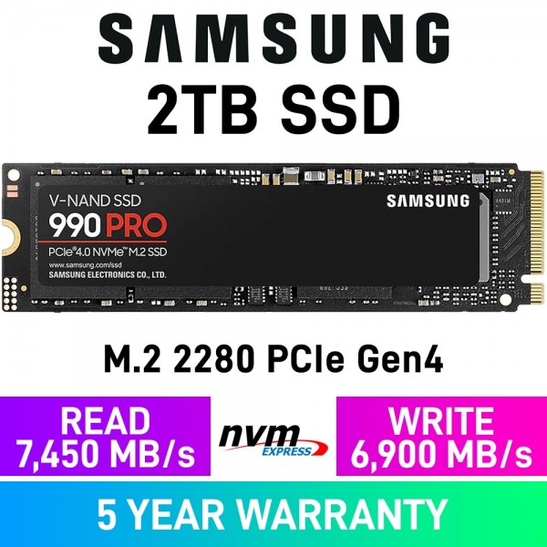 Samsung 990 Pro PCIe Gen4x4 M.2 2280 NVMe SSD — 2TB — Best Deals