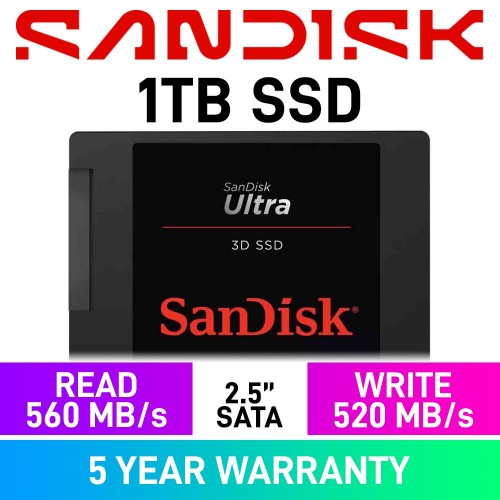 SanDisk ULTRA 2.5" SATA 6Gb/s SSD — 1TB
