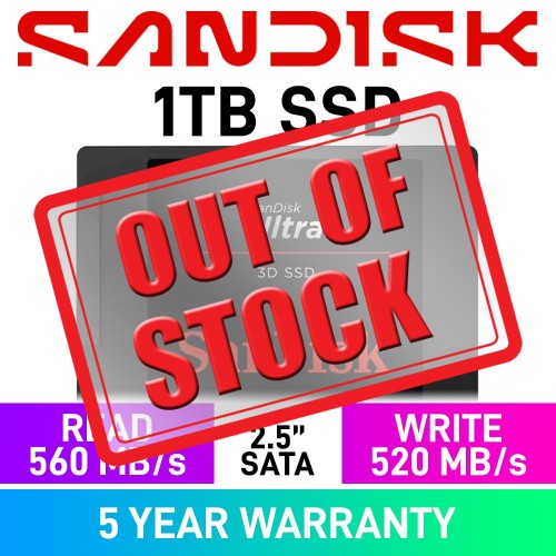 SanDisk ULTRA 2.5" SATA 6Gb/s SSD — 1TB