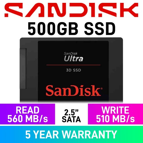 SanDisk ULTRA 2.5" SATA 6Gb/s SSD — 500GB
