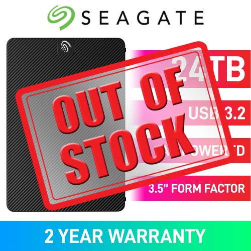 Seagate EXPANSION Desktop External Hard Drive, USB 3.2, 3.5", 24TB Seagate EXPANSION Desktop External Hard Drive, USB 3.2, 3.5", 24TB