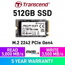 Transcend PCIe SSD 410S PCIe Gen4x4 M.2 2242 NVMe SSD — 512GB