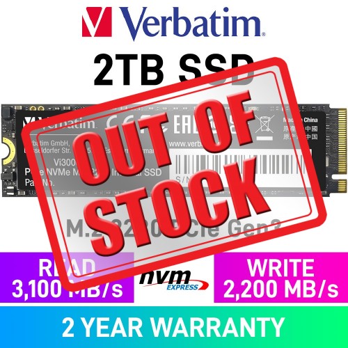 Verbatim Vi3000 Gen3x4 M.2 2280 NVMe SSD — 2TB
