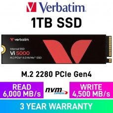 Verbatim Vi5000 Gen4x4 M.2 2280 NVMe SSD — 1TB Verbatim Vi5000 Gen4x4 M.2 2280 NVMe SSD — 1TB