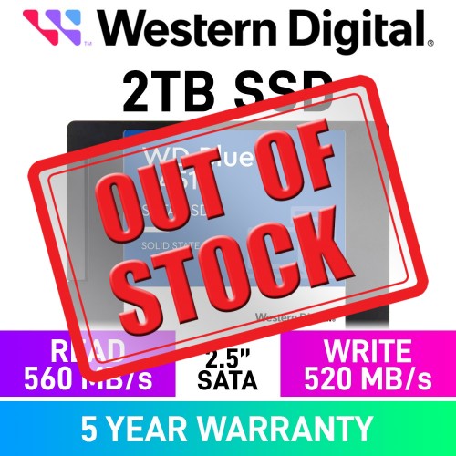 Western Digital WD Blue SA510 2.5" SATA 6Gb/s SSD — 2TB Western Digital WD Blue SA510 2.5" SATA 6Gb/s SSD — 2TB